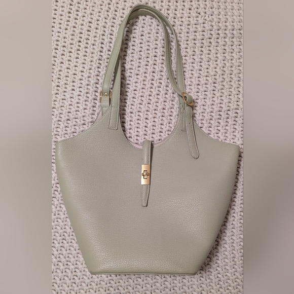 Miztique Light Green Tote Bag with Gold Accent - Picture 1 of 5
